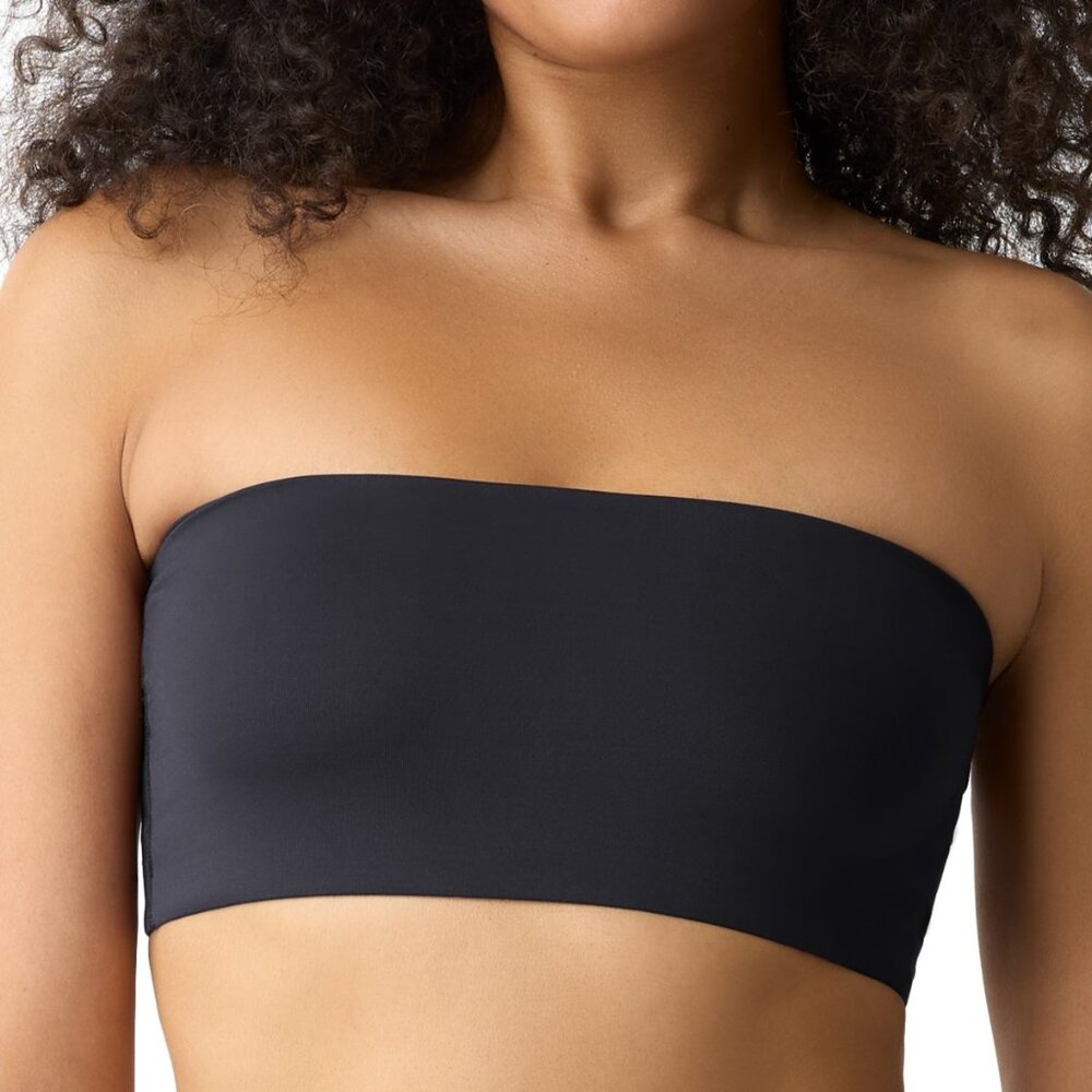 #1493 Gap GapBody Women's Lightly Lined Bandeau Bralette GPW01357 - True Black